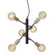 Briloner 4856-065 - Lámpara de araña de cable BLACK STEEL 6xE27/60W/230V