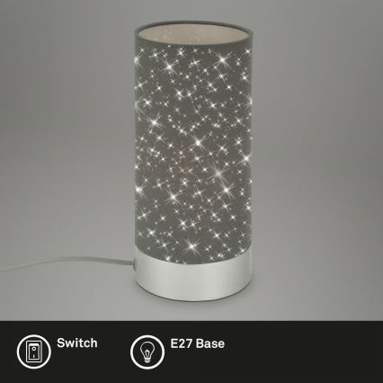 Briloner 7028-014 - Lámpara de mesa STARRY SKY 1xE14/25W/230V gris