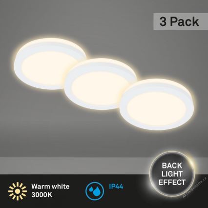 Briloner 7055-036 - SET 3x Lámpara empotrable de baño LED LED/3W/230V IP44