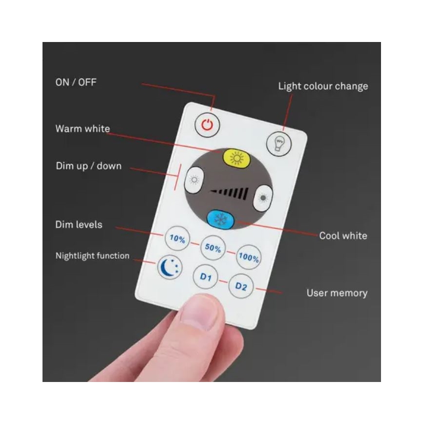 Briloner 7058-016 - Lámpara LED regulable SLIM LED/18W/230V 2700-6500K Wi-Fi Tuya + control remoto