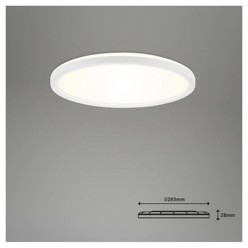 Briloner 7058-016 - Lámpara LED regulable SLIM LED/18W/230V 2700-6500K Wi-Fi Tuya + control remoto