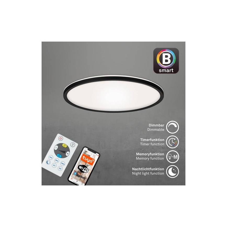 Briloner 7059-015 - Plafón LED regulable SLIM LED/22W/230V 2700-6500K Wi-Fi Tuya + control remoto