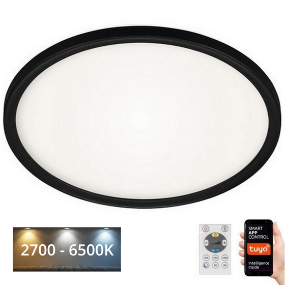 Briloner 7059-015 - Plafón LED regulable SLIM LED/22W/230V 2700-6500K Wi-Fi Tuya + control remoto