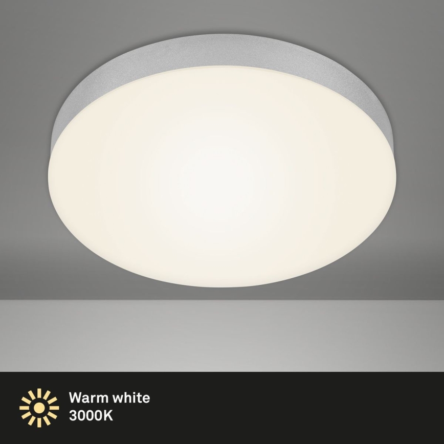 Briloner 7066-014 - Plafón LED FLAME LED/21W/230V 3000K plata diá. 28,7 cm