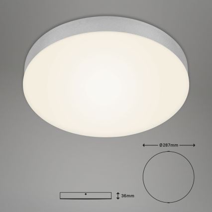Briloner 7066-014 - Plafón LED FLAME LED/21W/230V 3000K plata diá. 28,7 cm