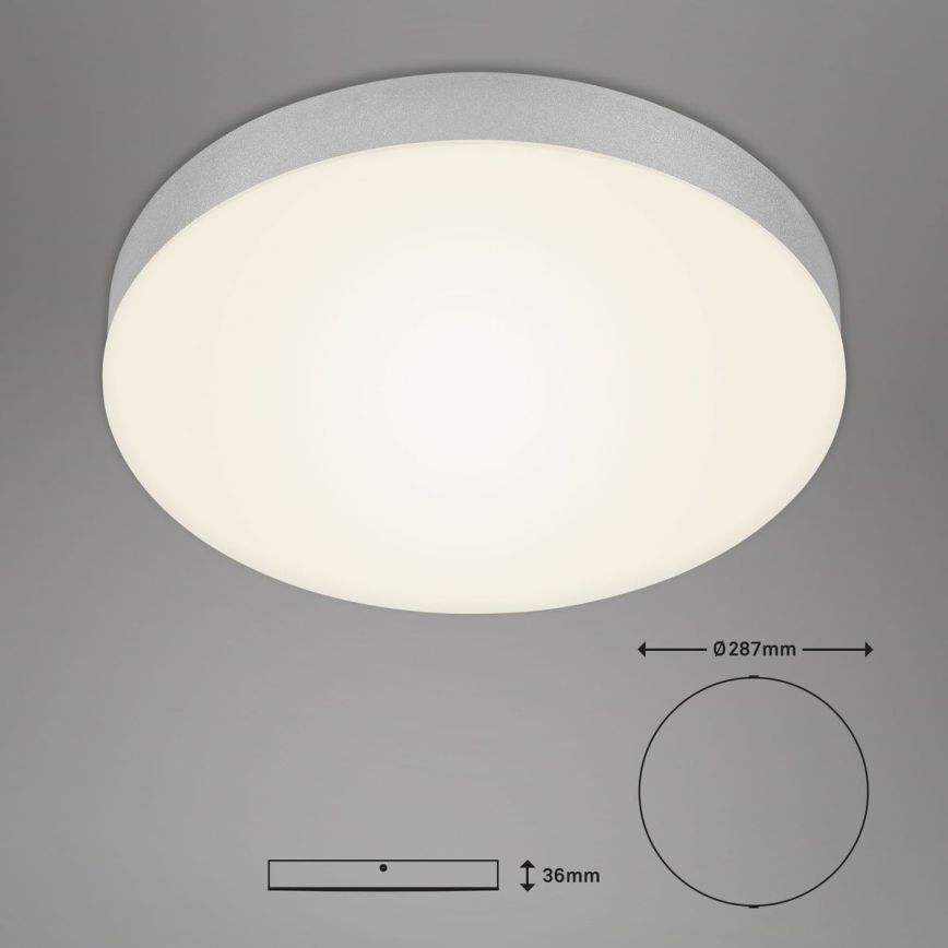 Briloner 7066-014 - Plafón LED FLAME LED/21W/230V 3000K plata diá. 28,7 cm