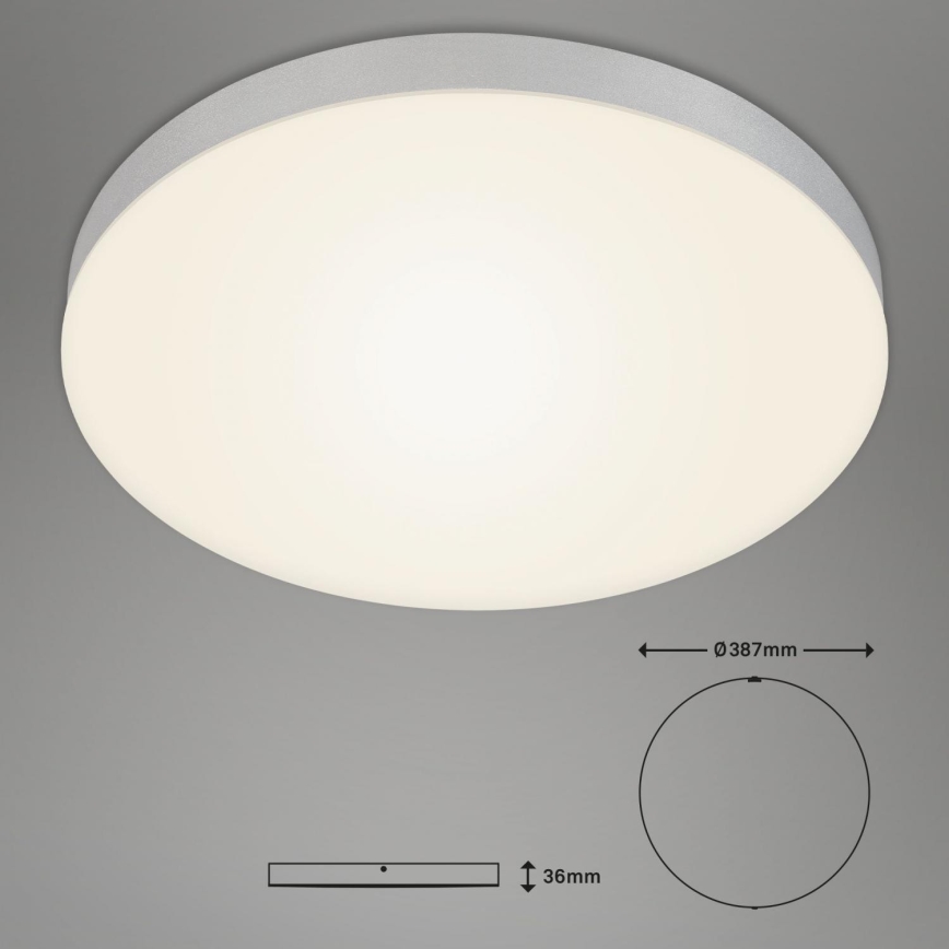 Briloner 7068-014 - Plafón LED FLAME LED/24,5W/230V 3000K diá. 38 cm plata