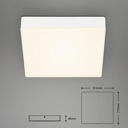Briloner 7070-016 - Plafón LED FLAME LED/16W/230V blanco