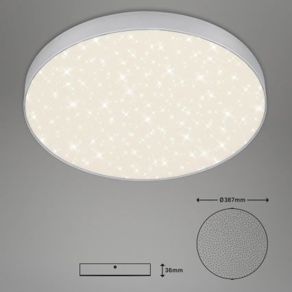 Briloner 7075-414 - Plafón LED STAR SKY LED/24,5W/230V 4000K diá. 38 cm plata