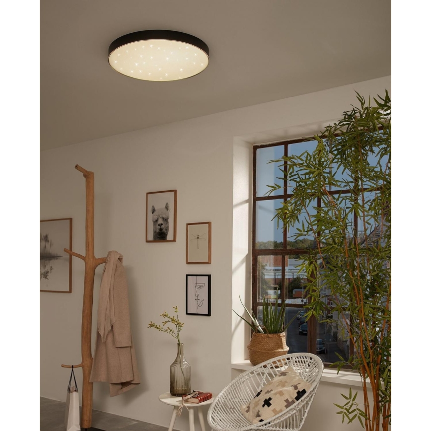 Briloner 7075-415 - Plafón LED STAR SKY LED/24,5W/230V 4000K diá. 38 cm negro