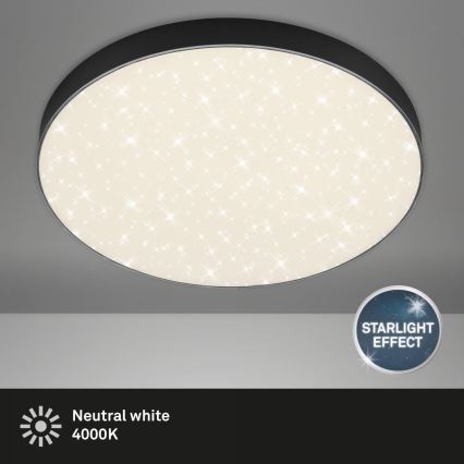 Briloner 7075-415 - Plafón LED STAR SKY LED/24,5W/230V 4000K diá. 38 cm negro