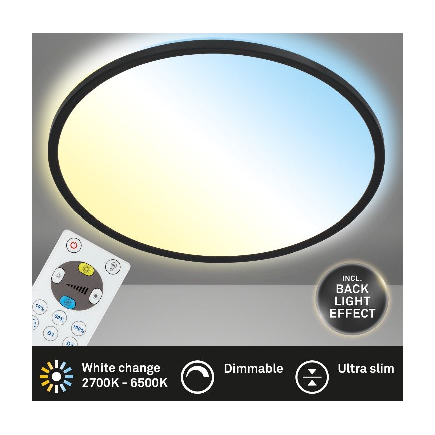 Briloner 7079-015 - Plafón LED regulable SLIM LED/18W/230V 2700-6500K + control remoto