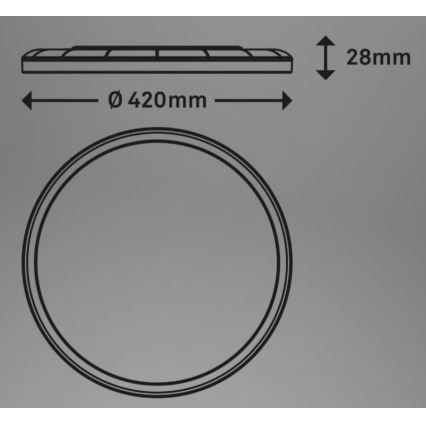 Briloner 7080-015 - Plafón LED regulable SLIM LED/22W/230V 2700-6500K + control remoto