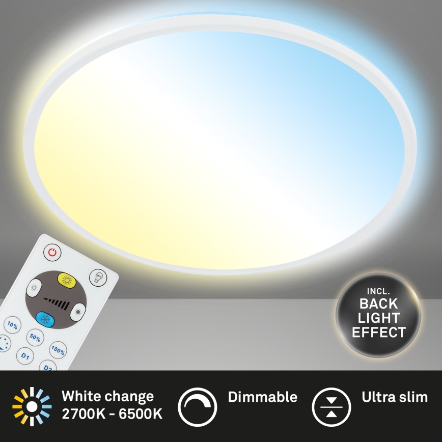 Briloner 7080-016 - Plafón LED regulable SLIM LED/22W/230V 2700-6500K + control remoto