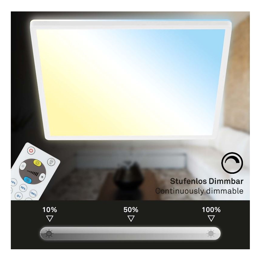Briloner 7082-016 - Plafón LED regulable SLIM LED/22W/230V 2700-6500K + control remoto