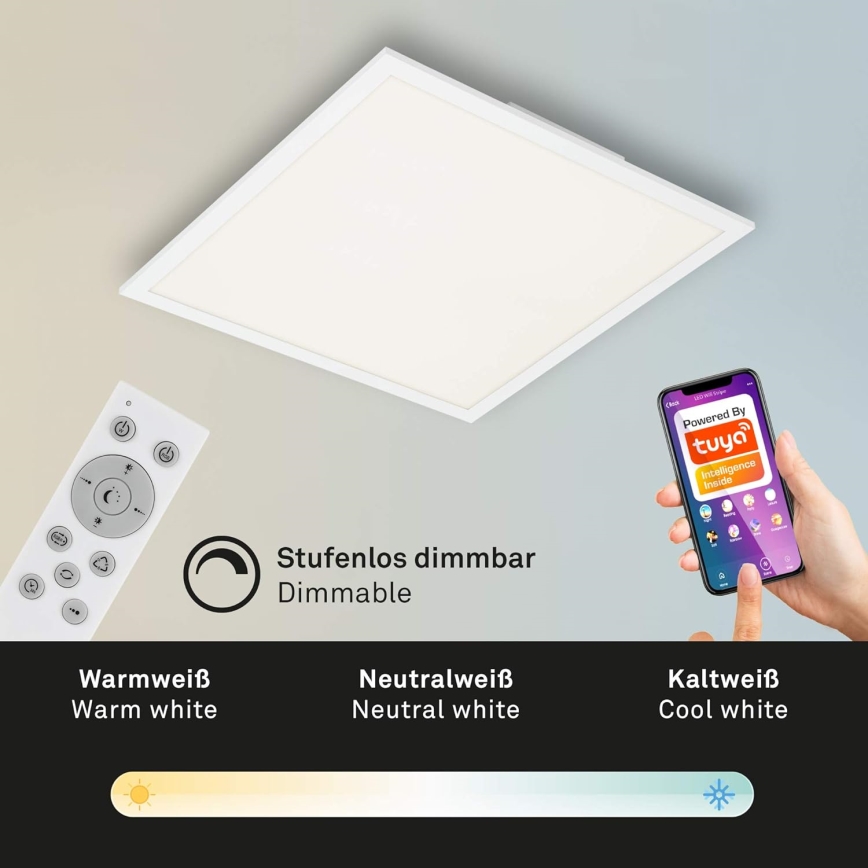 Briloner 7087-016 - LED RGBW Lámpara regulable SMART LED/24W/230V 3000-6500K Wi-Fi Tuya + control remoto