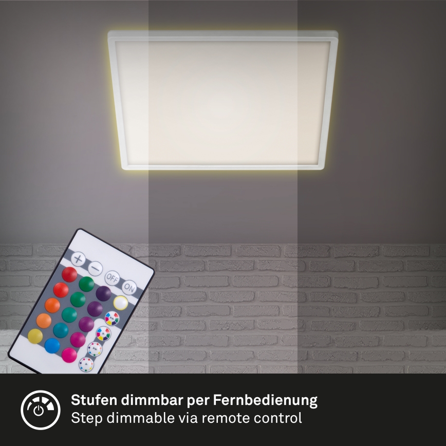 Briloner 7091-416 - Plafón LED RGBW regulable SLIM LED/22W/230V + control remoto