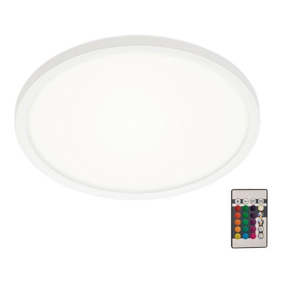 Briloner 7092-416 - Plafón regulable RGBW SLIM LED/15W/230V + control remoto