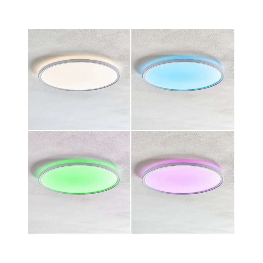 Briloner 7094-416 - Plafón LED RGBW regulable SLIM LED/22W/230V + control remoto