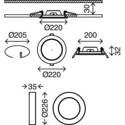 Briloner 7108-414 - Plafón LED SKY 2V1 LED/18W/230V cromo mate