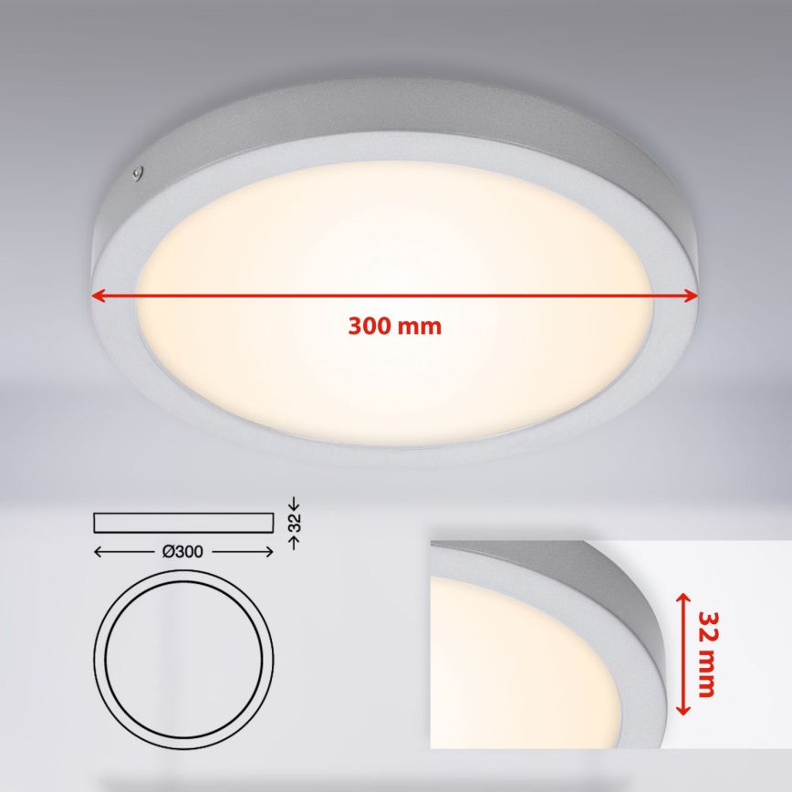 Briloner 7141-014 - Plafón LED FIRE LED/21W/230V 3000K