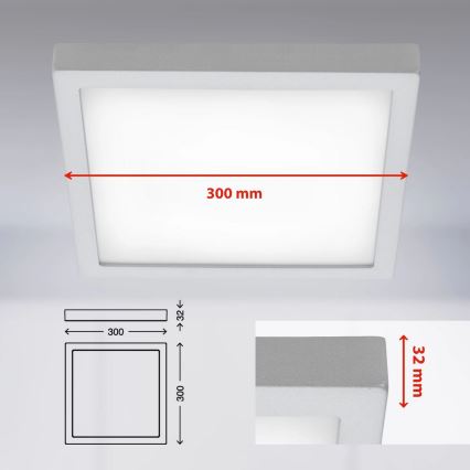 Briloner 7142-414 - Plafón LED FIRE LED/21W/230V 4000K