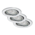 Briloner 7148-039 - SET 3xLED Lámpara de baño regulable GU10/5,5W/230V IP23