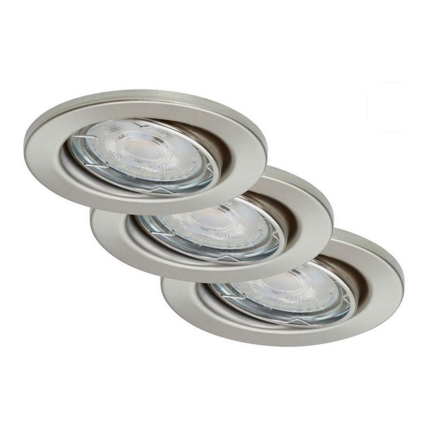 Briloner 7149-032 - SET 3xLED Lámpara de baño regulable 1xGU10/5W/230V IP23