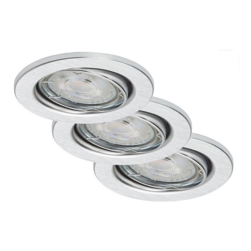 Briloner 7149-039 - SET 3xLED Lámpara de baño regulable 1xGU10/5W/230V IP23