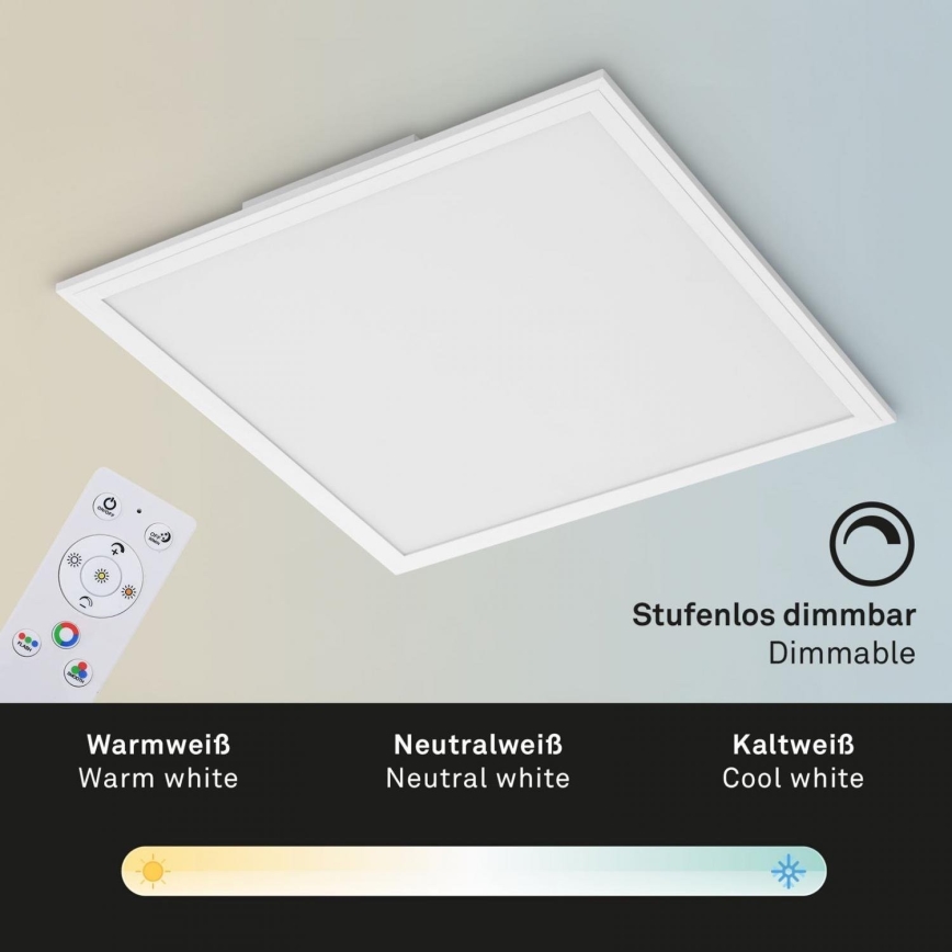 Briloner 7152-016 - LED RGB Panel fijo regulable COLOUR LED/24W/230V 3000-6500K + control remoto