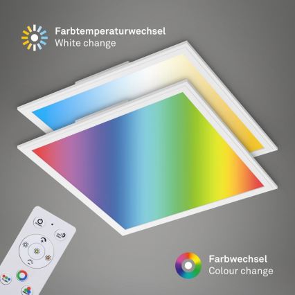 Briloner 7152-016 - LED RGB Panel fijo regulable COLOUR LED/24W/230V 3000-6500K + control remoto