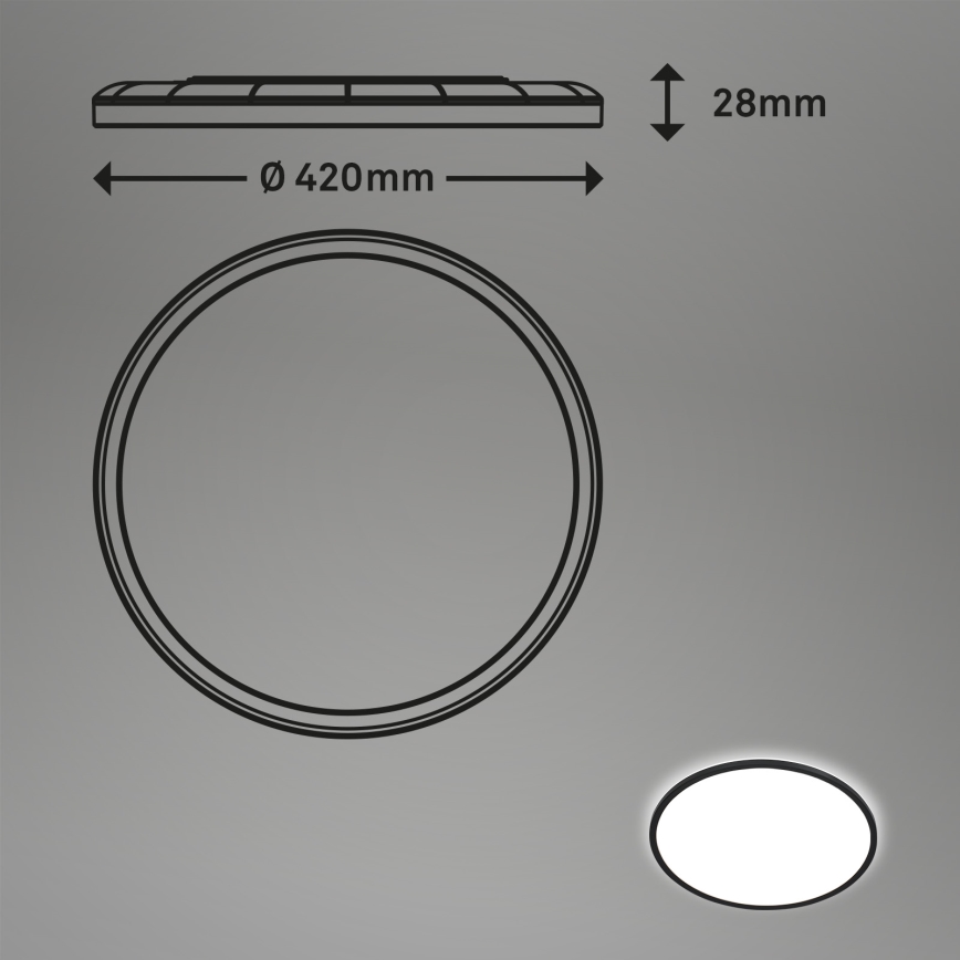 Briloner 7157-415 - Plafón LED SLIM LED/22W/230V diá. 42 cm
