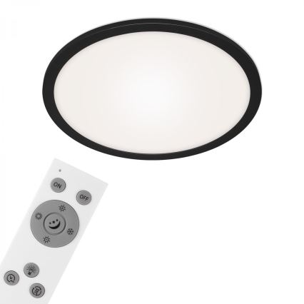 Briloner 7168-015 - Plafón LED regulable PIATTO LED/22W/230V 3000-6500K diá. 40 cm negro + control remoto