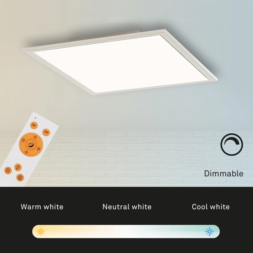 Briloner 7194-016 - Plafón LED regulable SIMPLE LED/18W/230V 3000-6500K + mando a distancia