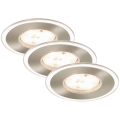 Briloner 7197-032 - SET 3x Lámpara empotrable de baño LED regulable LED/4,5W/230V IP44