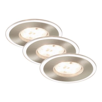 Briloner 7197-032 - SET 3x Lámpara empotrable de baño LED regulable LED/4,5W/230V IP44