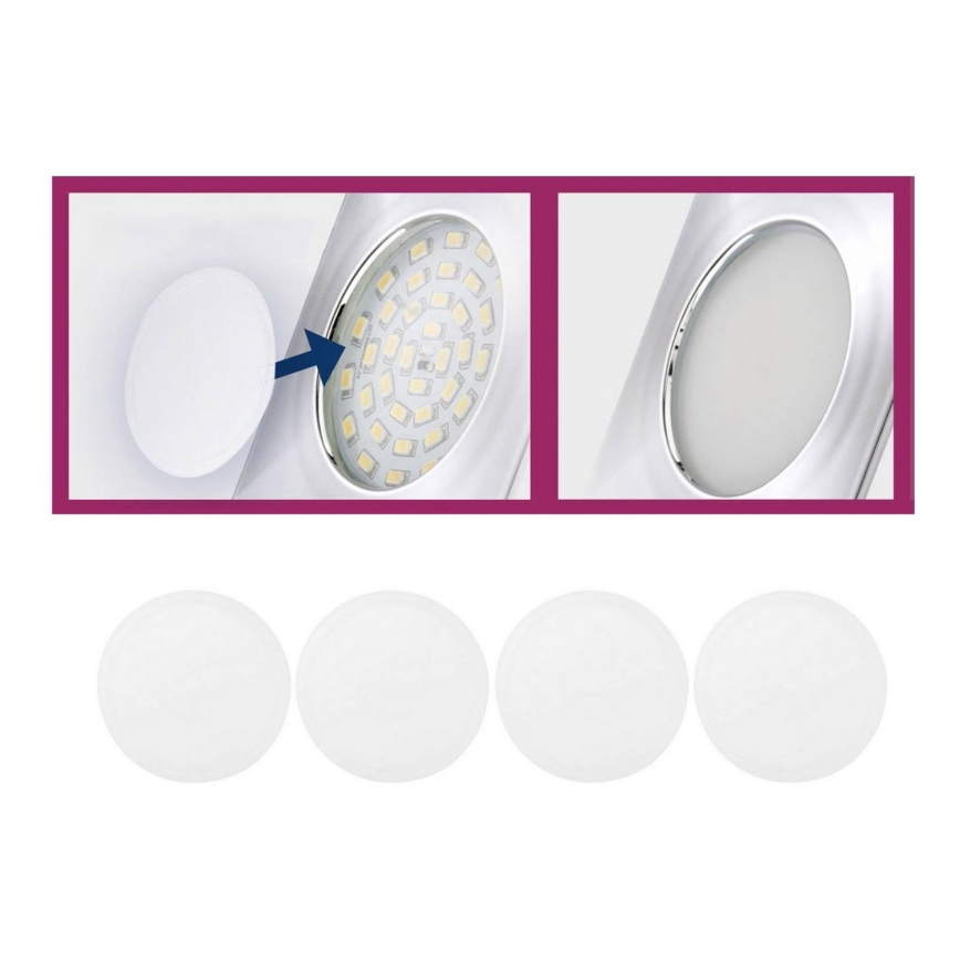 Briloner 7224-040 - SET 4x Difusor para luces empotradas diá. 69 mm