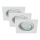 Briloner 7230-036 - SET 3x Lámpara empotrada LED para baños SQUARE 3xGU10/3W/230V