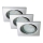 Briloner 7230-038 - SET 3x Lámpara empotrable de baño LED 1xGU10/3W/230V IP23