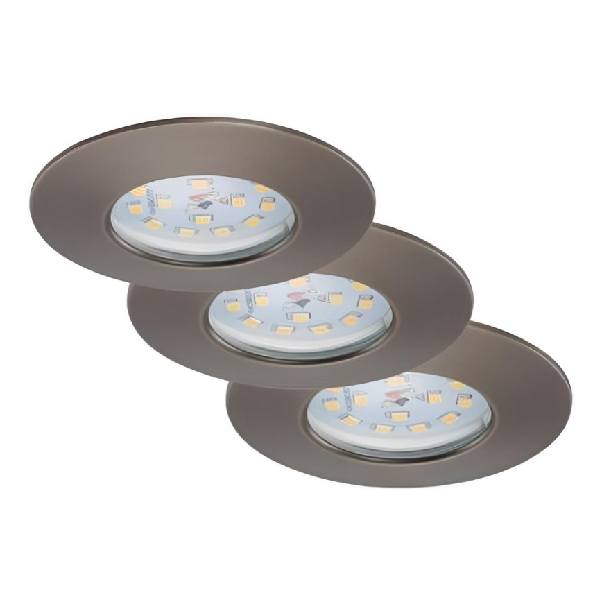 Briloner 7231-031 - JUEGO 3x Lámpara empotrable de baño LED regulable LED/5,5W/230V IP44