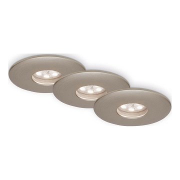 Briloner 7240-032 - SET 3x Lámpara empotrable de baño LED ATTACH LED/1,8W/230V IP44 cromo mate