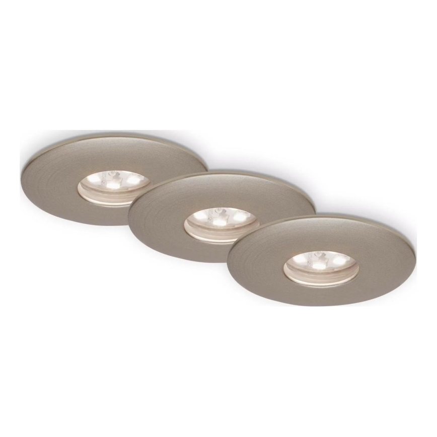 Briloner 7240-032 - SET 3x Lámpara empotrable de baño LED ATTACH LED/1,8W/230V IP44 cromo mate