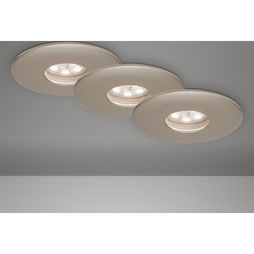Briloner 7240-032 - SET 3x Lámpara empotrable de baño LED ATTACH LED/1,8W/230V IP44 cromo mate