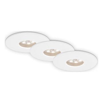 Briloner 7240-036 -SET 3x Lámpara empotrable de baño LED ATTACH LED/1,8W/230V IP44 blanco