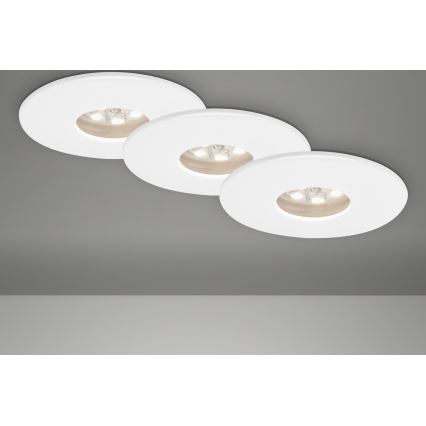 Briloner 7240-036 -SET 3x Lámpara empotrable de baño LED ATTACH LED/1,8W/230V IP44 blanco