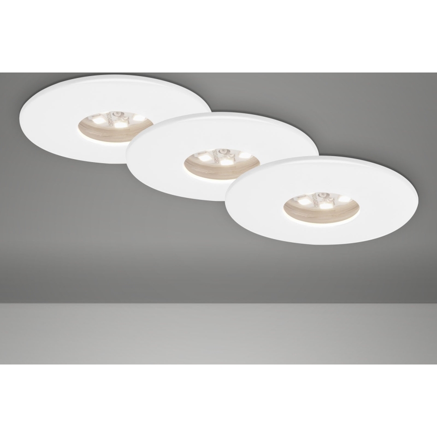 Briloner 7240-036 -SET 3x Lámpara empotrable de baño LED ATTACH LED/1,8W/230V IP44 blanco