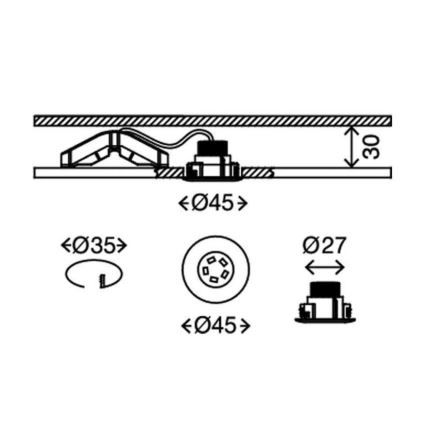 Briloner 7240-038 - JUEGO 3x Lámpara de techo LED ATTACH LED/1,8W/230V IP44