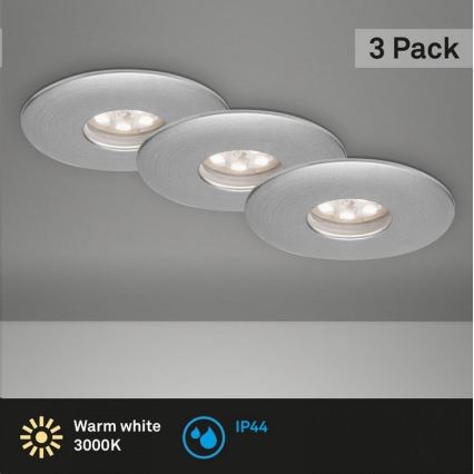 Briloner 7240-039 - SET 3x Lámpara empotrable de baño LED LED/1,8W/230V IP44