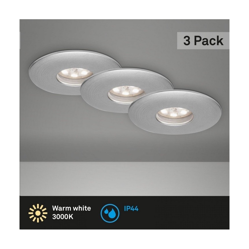 Briloner 7240-039 - SET 3x Lámpara empotrable de baño LED LED/1,8W/230V IP44