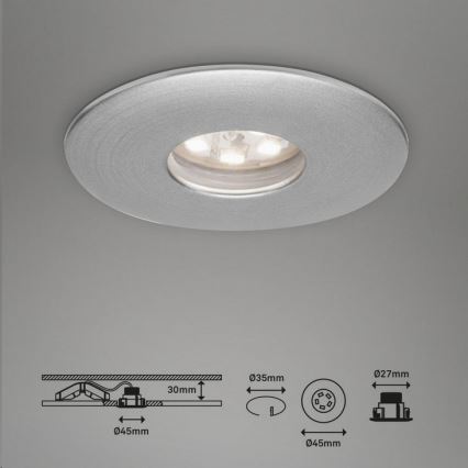Briloner 7240-039 - SET 3x Lámpara empotrable de baño LED LED/1,8W/230V IP44